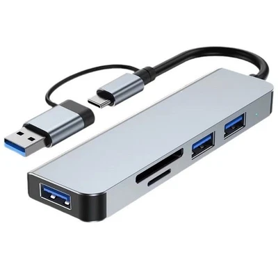 HUB USB 3.0 type-C 4K adaptateur vers HDMI, station 5 en 1 pour MacBook Pro Air - Photo 1/4