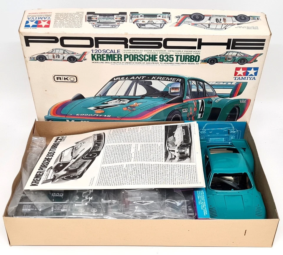 Tamiya 1/20 Porsche Kremer 935 Turbo Vaillant Vintage Scale Model Car Kit - Image 3 of 4
