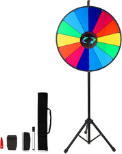 24" Spinning Prize Wheel with Adjustable Tripod Stand  Dry Erase Marker
