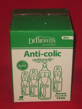 New/Sealed Box Dr. Brown's Anti-colic Options Easy Bottles - 4 Pack - 8 oz Each