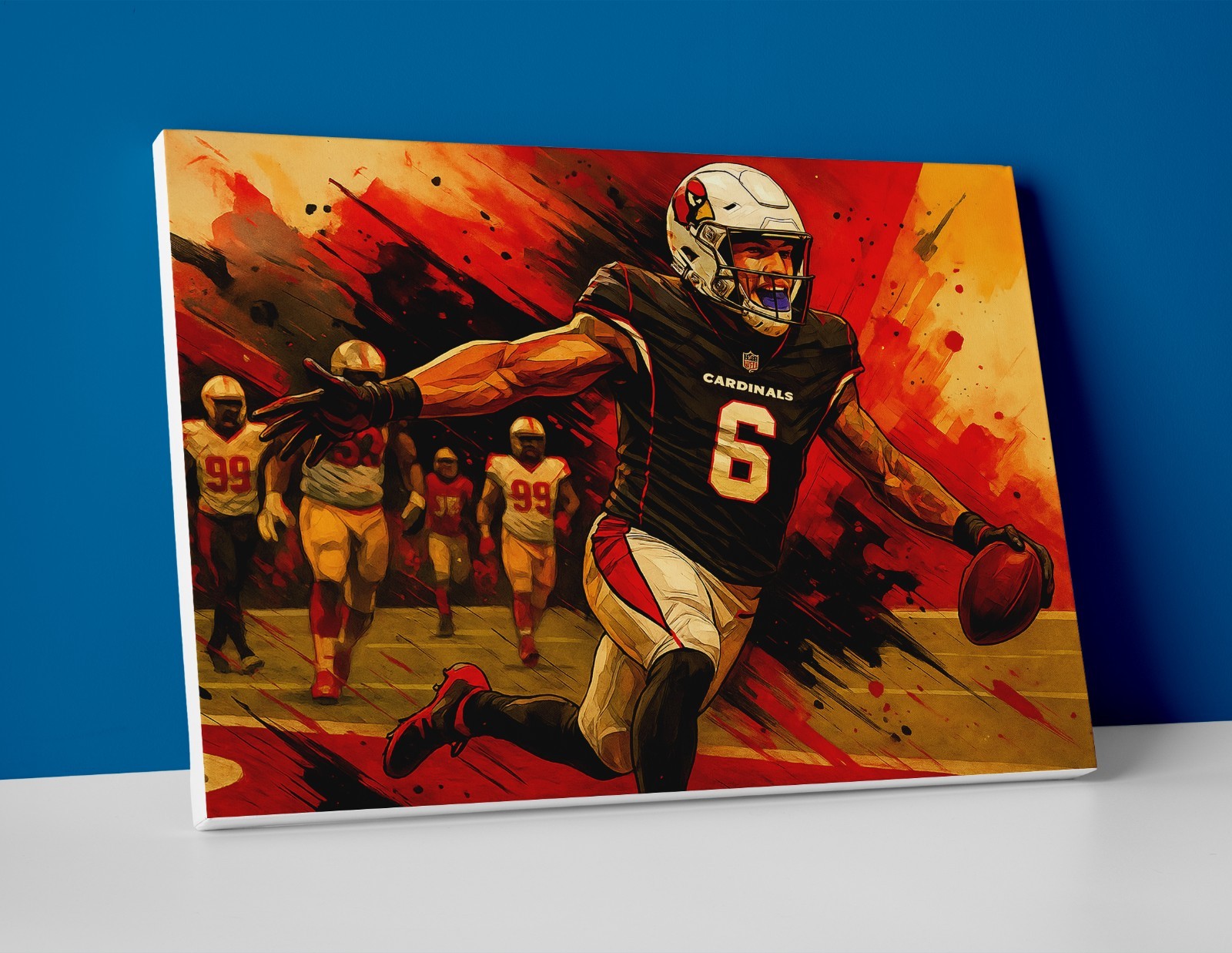 James Conner Poster or Canvas - James Conner Arizona Cardinals Wall Art Painting