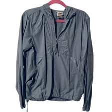 avalanche outdoors utility hiking camping packable wind breaker rain jacket sz M