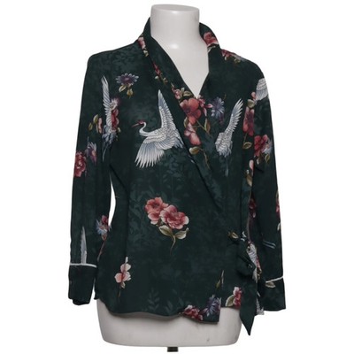 Zara Basic Collection, Wickelbluse, Größe: M, Grün/Mehrfarbig, Sonstiges #QtN