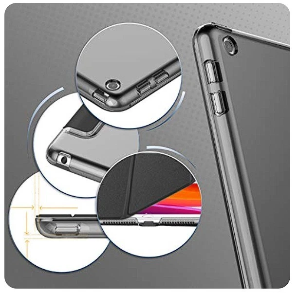 EasyAcc Black Leather Case for iPad 7/8th Generation 2019/2020 10.2 inch - Black - Image 4 of 4