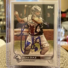2022 Topps Series 2 - Elias Diaz Auto #467 Colorado Rockies Kansas City Royals
