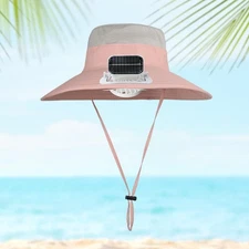 Kids Sun Protection Hat with Solar Fan Rechargeable Adjustable Multipurpose