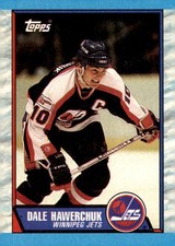 1989-90 Topps #122 Dale Hawerchuk Winnipeg Jets Card