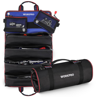 Werkzeugtasche Rolltasche, Profi Werkzeugrolltasche Werkzeugrolle 57*36CM, Aus 7