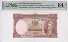 New Zealand 10 Shillings 1960-67 P-158d PMG 64 EPQ UNC Banknote