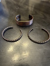 Vintage Solid Twisted Copper Statement Bangle Bracelet Cuff SouthwestStyle