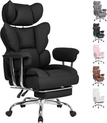 Big and Tall Ergonomic Office Chair,Scratch-Resistant PU Leather Executive Chair