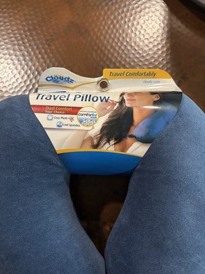 CLOUDZ ORIGINAL Microbead Airplane Travel Neck Pillow/NWT/PLUSH/3 Available/BLUE