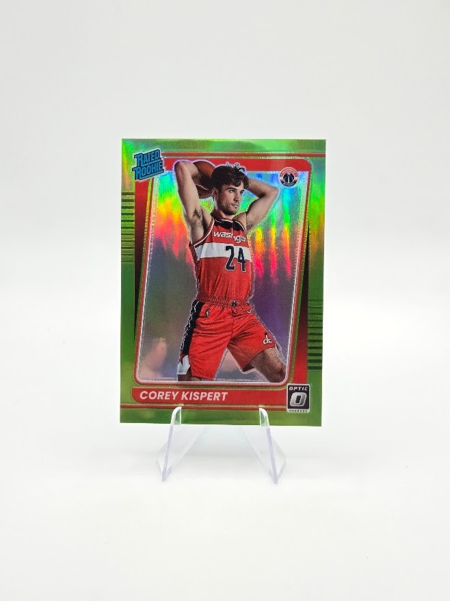 Corey Kispert 2021-22 Panini Donruss Optic RC Line Green SP /149 #183 Wizards