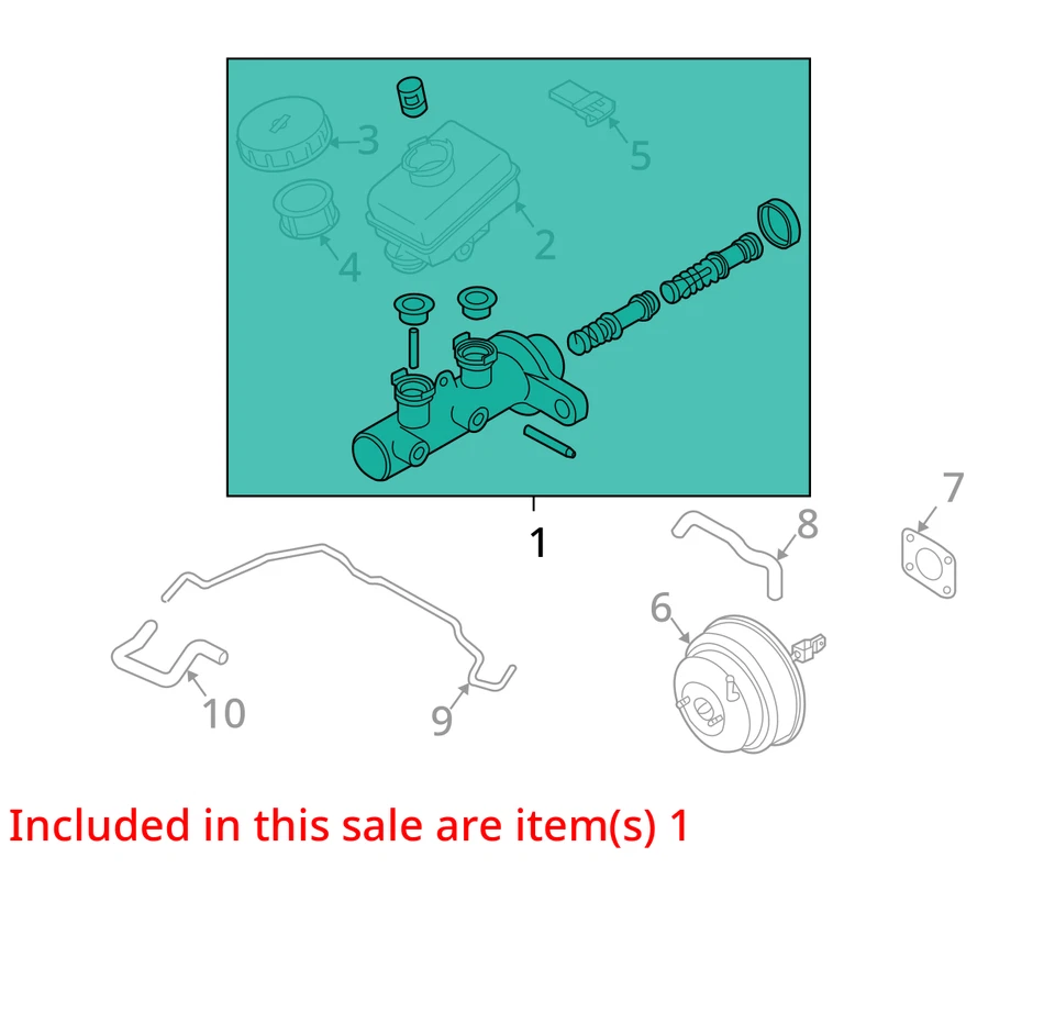 2004 年日产 350Z 制动主缸原始设备制造商 130K 英里 - LKQ355843316 — 第 4/4 张图片
