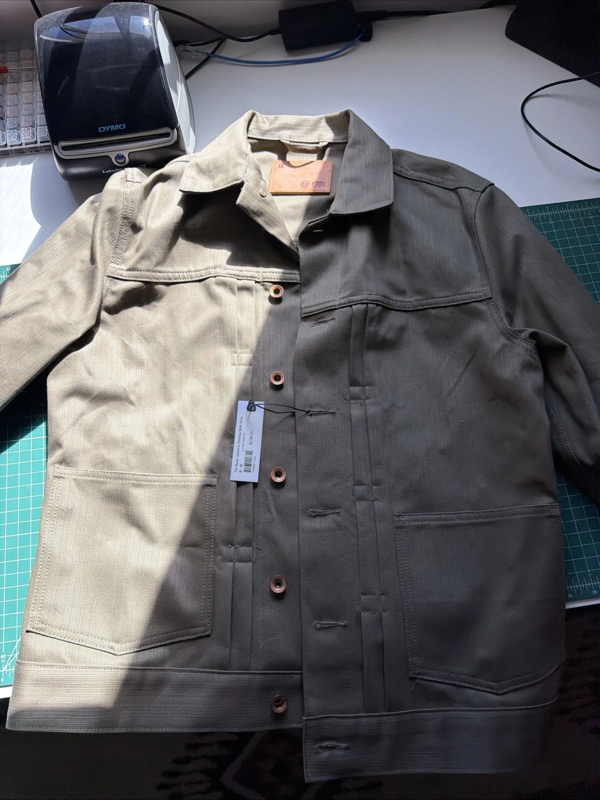TAYLOR STITCH The RYDER JACKET Yoshiwa Mills Olive Green Size 40 NWT - product detail image 1