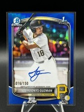 2025 Bowman Draft Chrome 1st Adonys Guzman True Blue On Card Auto 016/150