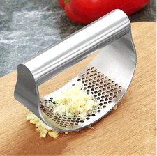 Stainless Steel Manual Garlic- Press Crusher Squeezer Masher -Kitchen Tools NEW