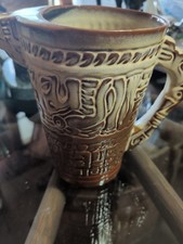 Frankoma Aztec Mayan  Pitcher 2 Qt Sunset Gold  Ex Condition