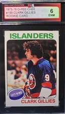 75-76 O-Pee-Chee Clark Gillies Rookie KSA 6 🚨🚨🚨 New York Islanders 