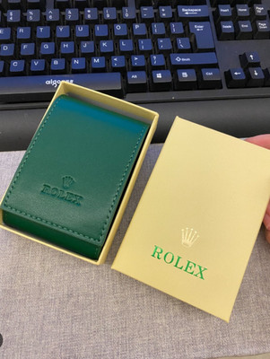Rolex VIP Gift Watch Pouch   Green Leather Storage Case, Authentic & New