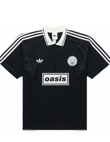 Adidas x Oasis Tour Jacquard Jersey 25th Anniversary Black M prezzo ebay