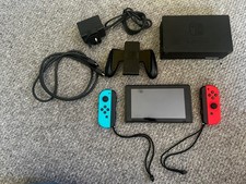 Nintendo Switch Console -  Red and White Joycons - with Dock and Controller