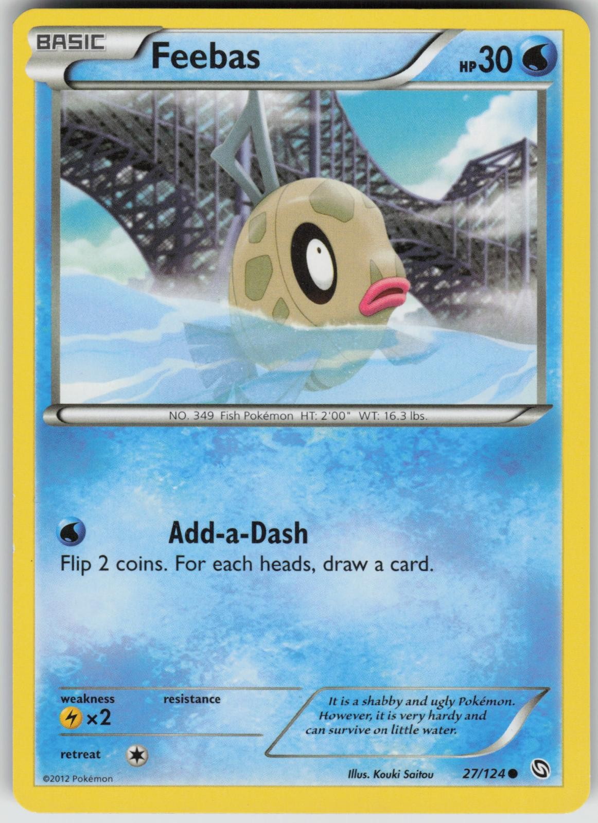 Feebas 27/124 Common Dragons Exalted Pokemon Lightly Played