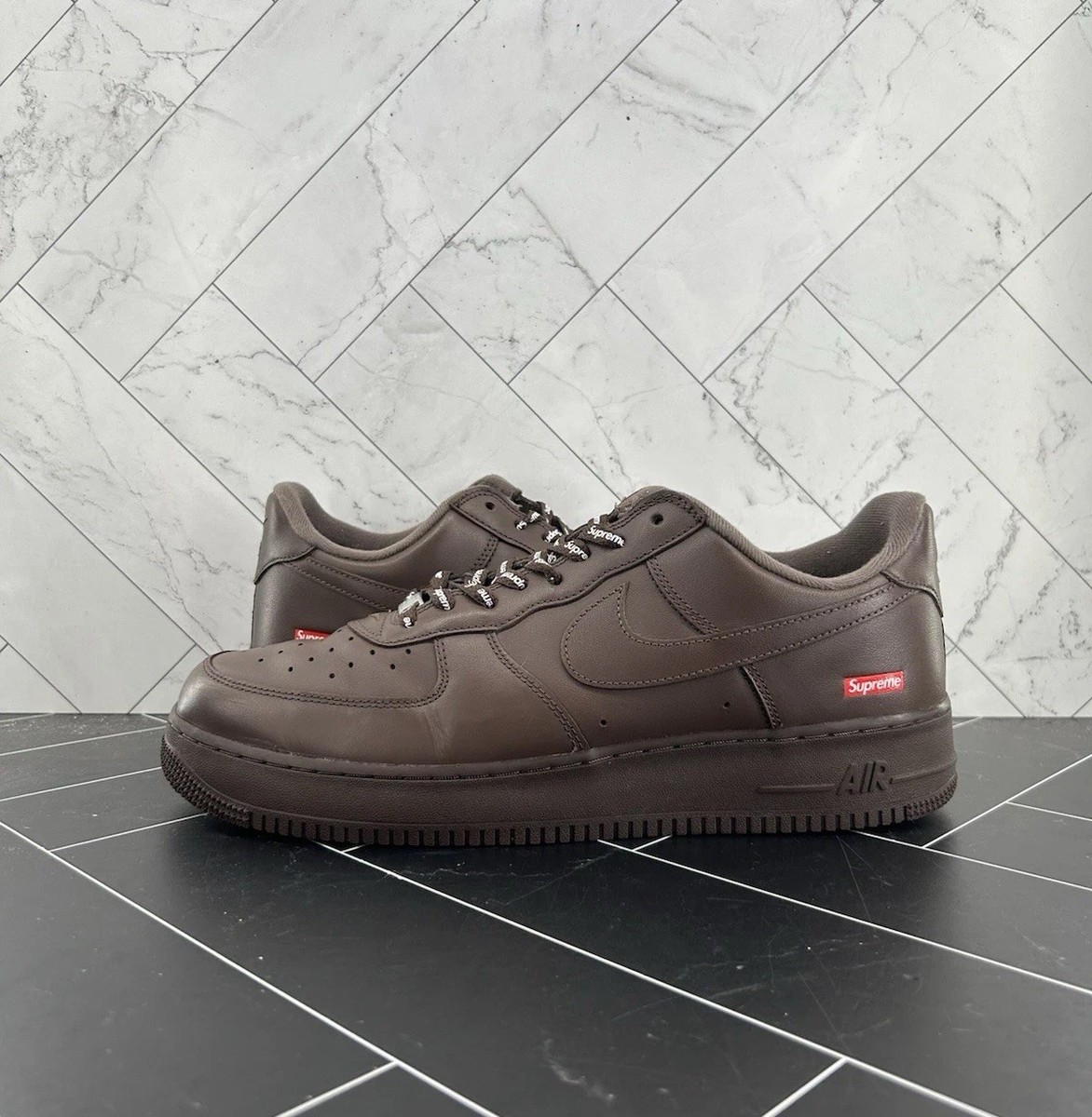 Nike Supreme x Air Force Low Box Logo Baroque Brown Size 12