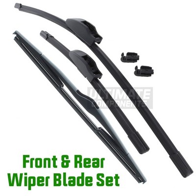 Front & Rear Windscreen Wiper Blades Set For Chevrolet Matiz Hatchback 2005-2011