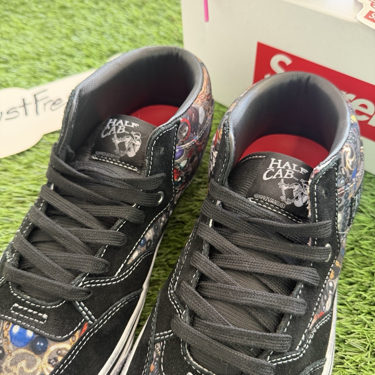 VANS Half Cab Multi Check/Blak 28cm 中古 Size 9 - Vans Half Cab Supreme x Mike Kelley Black VN00112HBLU NEW