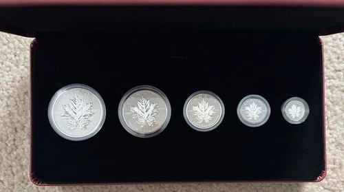 2013 Royal Canadian Mint 25th Anniversary Silver Maple Leaf Fractional Set RCM