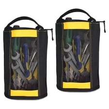 Canvas Zipper Tool Pouch Zipper Bag -Fastener bag with Mesh Window and Hangin...