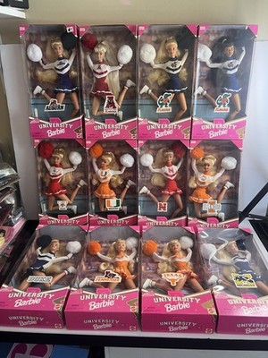 Mattel University Cheerleader Barbie Dolls, Set Of 12 ￼