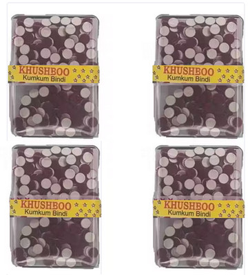 @ Indian Traditional Maroon Colour Bindi Set of 4 Box 30gm C562