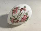 RARE VINTAGE AUTHENTIC HAND PAINTED EASTER MILK GLASS EGG MUST SEE NO RESERVE