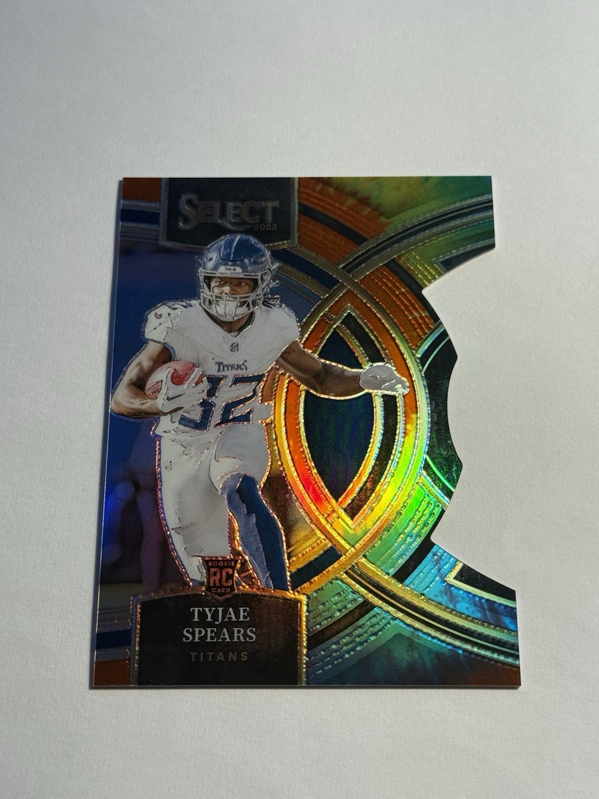 Tyjae Spears 2023 Panini Select Rookie RC Tie-Dye Prizm /25 Die Cut #172 Titans