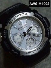 Orologio Uomo Casio G-Shock AWG-M100S-7AJF Radio Wave Solare Testato Giappone Usato F/S