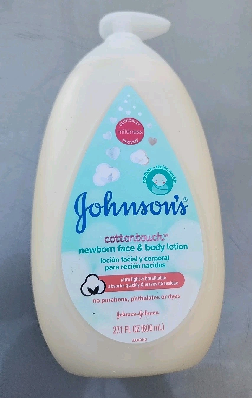 Johnson's CottonTouch Newborn Baby Face and Body Lotion 27.1 Fl Oz NEW