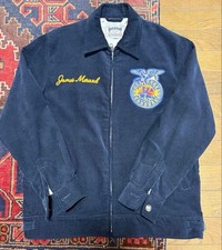 Ffa Jacket Houston Corduroy Embroidery Navy Size Close To M