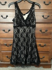 WOMENS SZ S BLACK FLORAL LACE COCKTAIL DRESS - PARTY WEDDING BUSINESS WORK