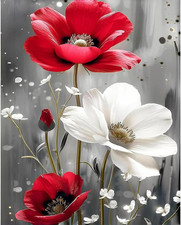 Flower Paint by Numbers Kits for Adults - Painting by Numbers Kit Flowers, Flowe