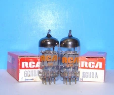 6GH8A NOS RCA radio audio amplifier electron vacuum tubes 2 valves tested 6GH8