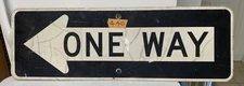 Authentic Road Street Traffic Sign One Way Left 12"x36". Lot 4-40