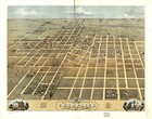 A4 Reprint of American Cities Towns States Map Champaign Illinois
