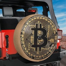 Bitcoin Crypto Token Spare Tire Cover Wit…