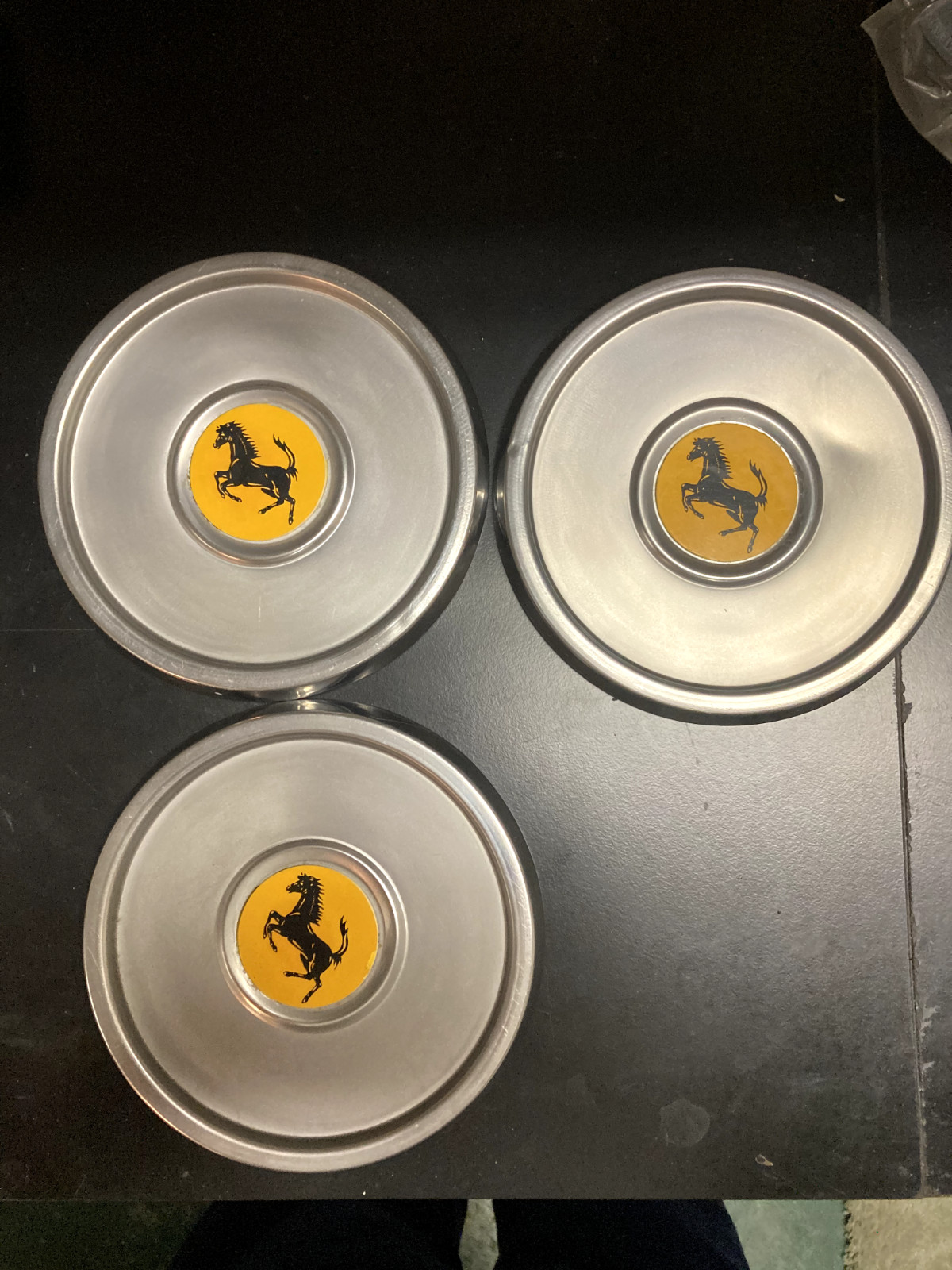 Ferrari 308 GT4 208 Euro/USA Wheel Hub Caps, three, each at $350, or offer.