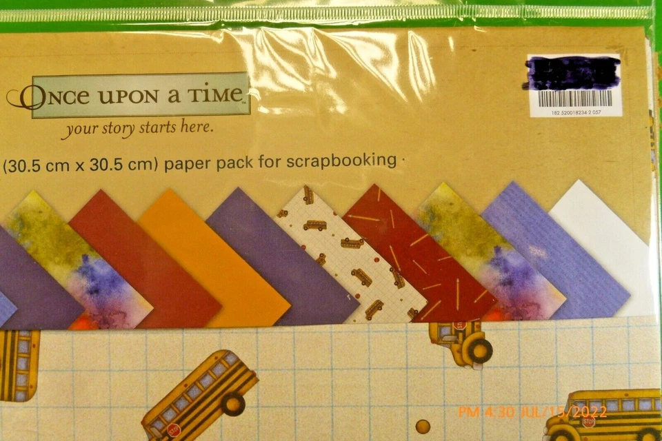 Lápis Once Upon A Time 12x12 SCHOOL BUS KIT DE PÁGINAS 14 papéis cartolina - Imagem 4 de 4