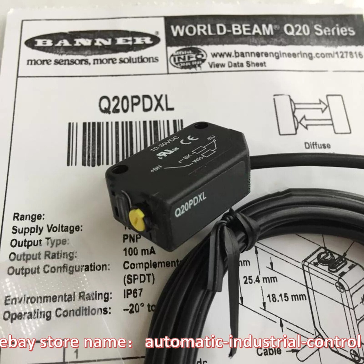 1piece BANNER photoelectric switch Q20PDXL ship for sale