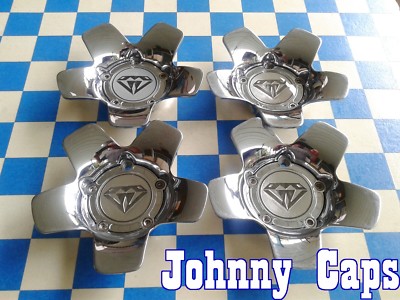 AZEV Wheels CHROME Center Caps # AZK31002 Custom Wheel Metal Center Cap (SET/ 4)