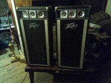 Peavey 1210 PA Main Speaker empty cabinets Pair no woofers . uses 1-10  1-12